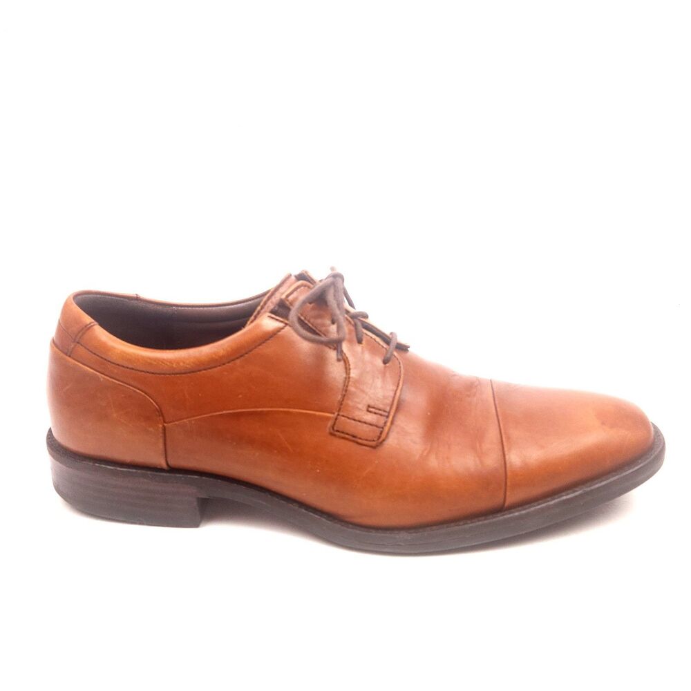 Johnston & Murphy Men's Lancaster Cap Toe Tan Brown Oxford Dress Shoes Size 11 M